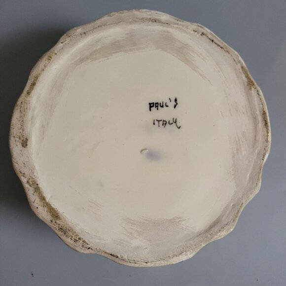 Handpainted Ceramic Capodiamante Floral Trinket Box With Raised Rose Design Made - Picture 3 of 9